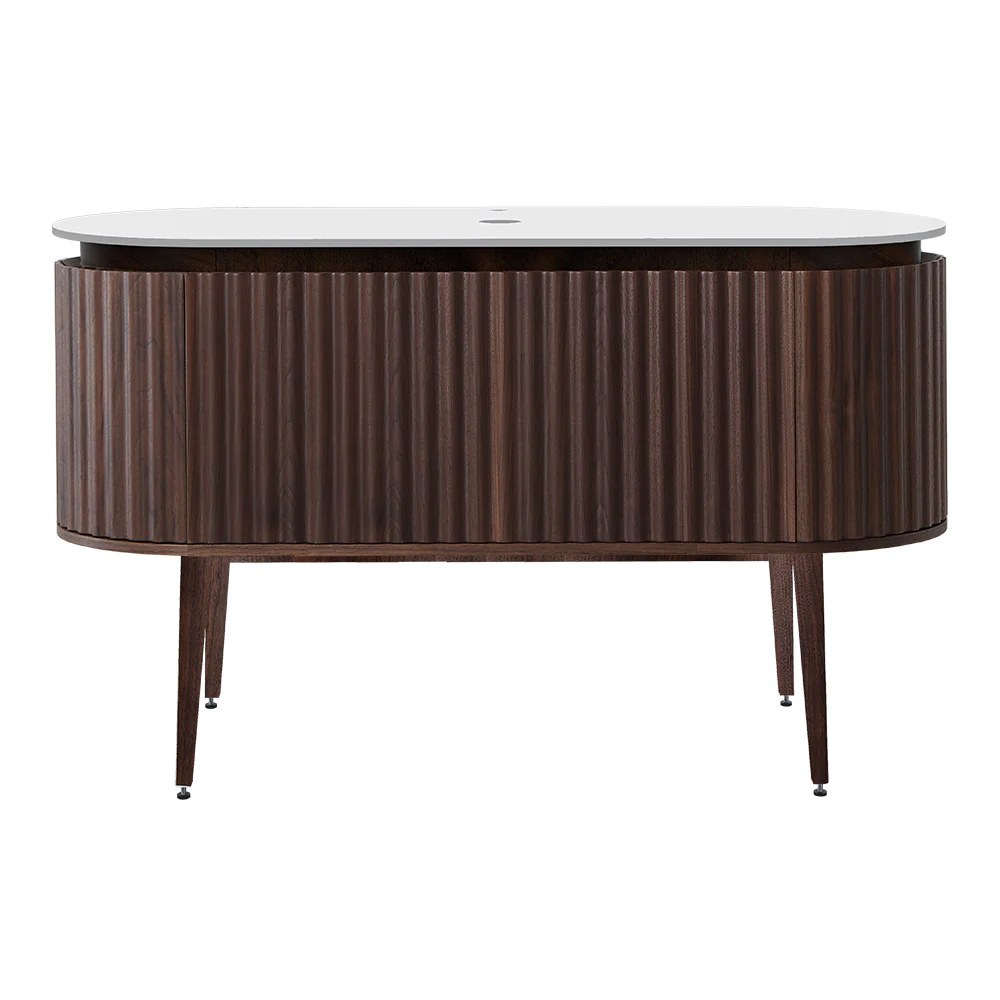 Abbraccio 1400 Wall Cabinet with Legs Black Walnut with Porcelain Top - Image 5