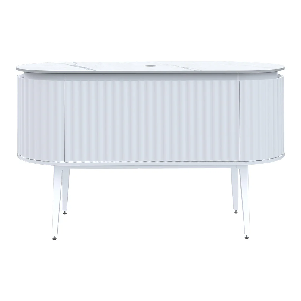 Abbraccio 1400 Wall Cabinet with Legs Matt White with Porcelain Top - Image 3
