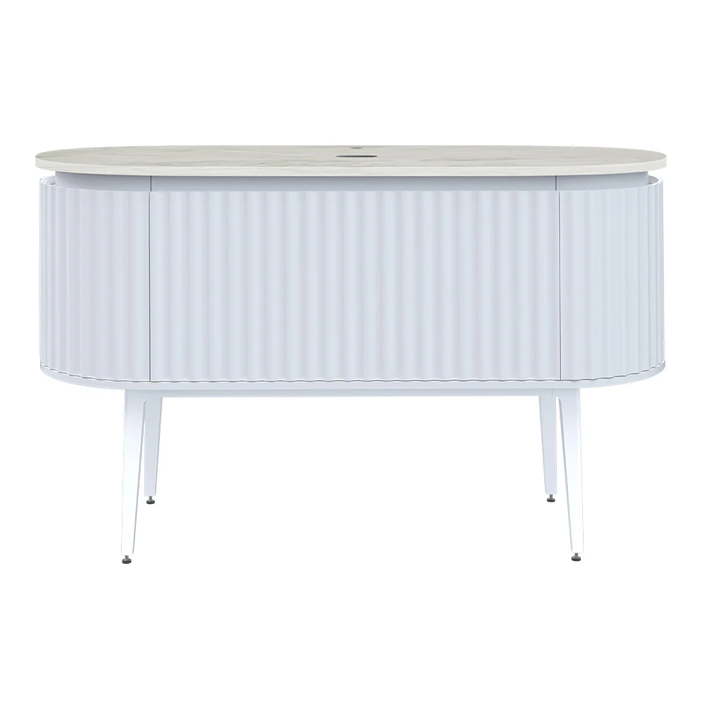Abbraccio 1400 Wall Cabinet with Legs Matt White with Porcelain Top - Image 4