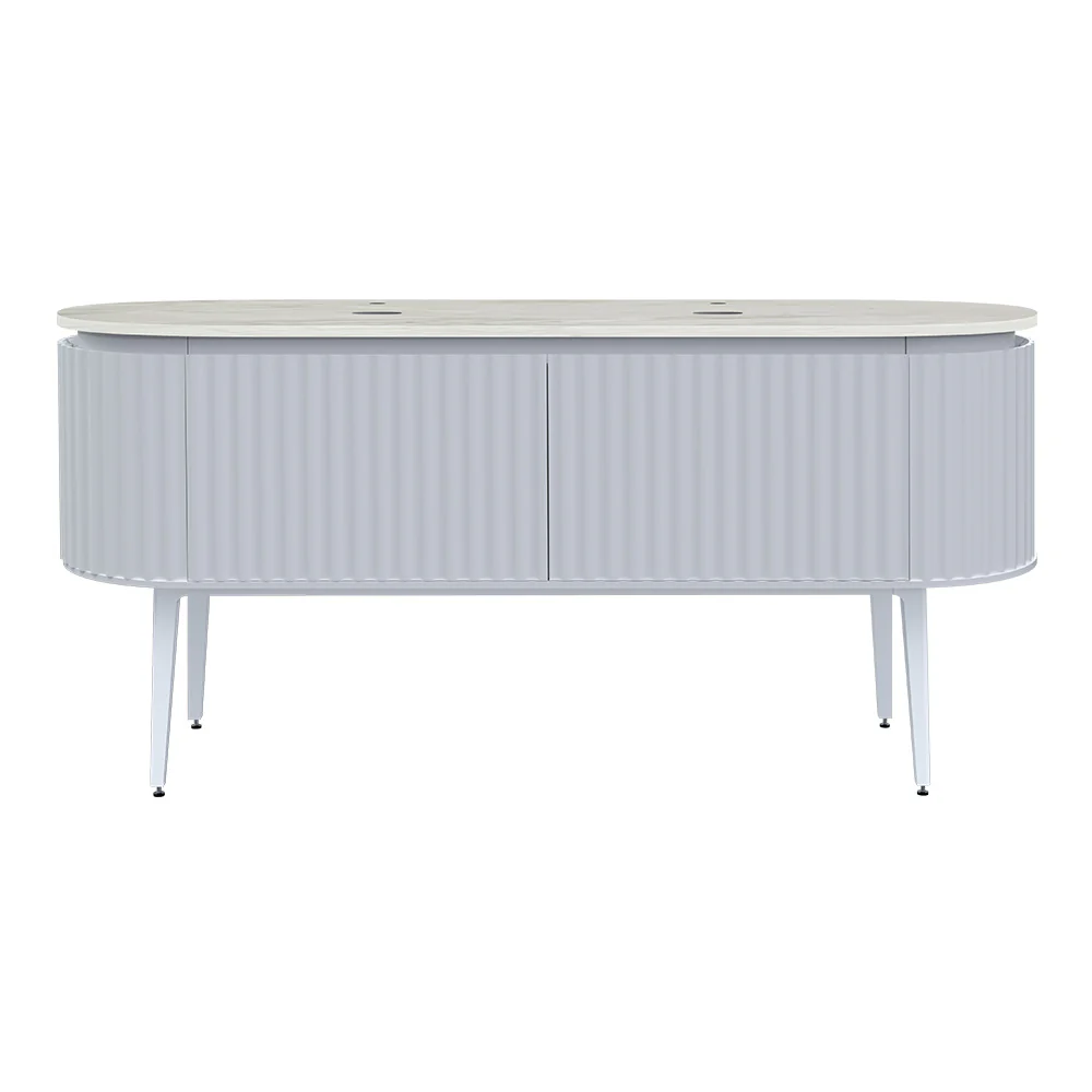 Abbraccio 1800 Wall Cabinet with Legs Matt White with Porcelain Top - Image 4