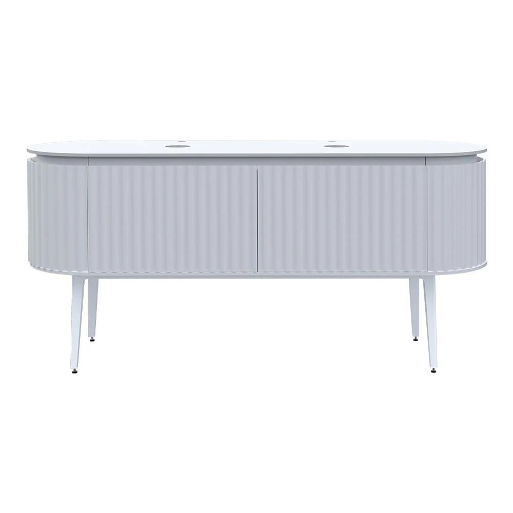 Abbraccio 1800 Wall Cabinet with Legs Matt White with Porcelain Top - Image 5