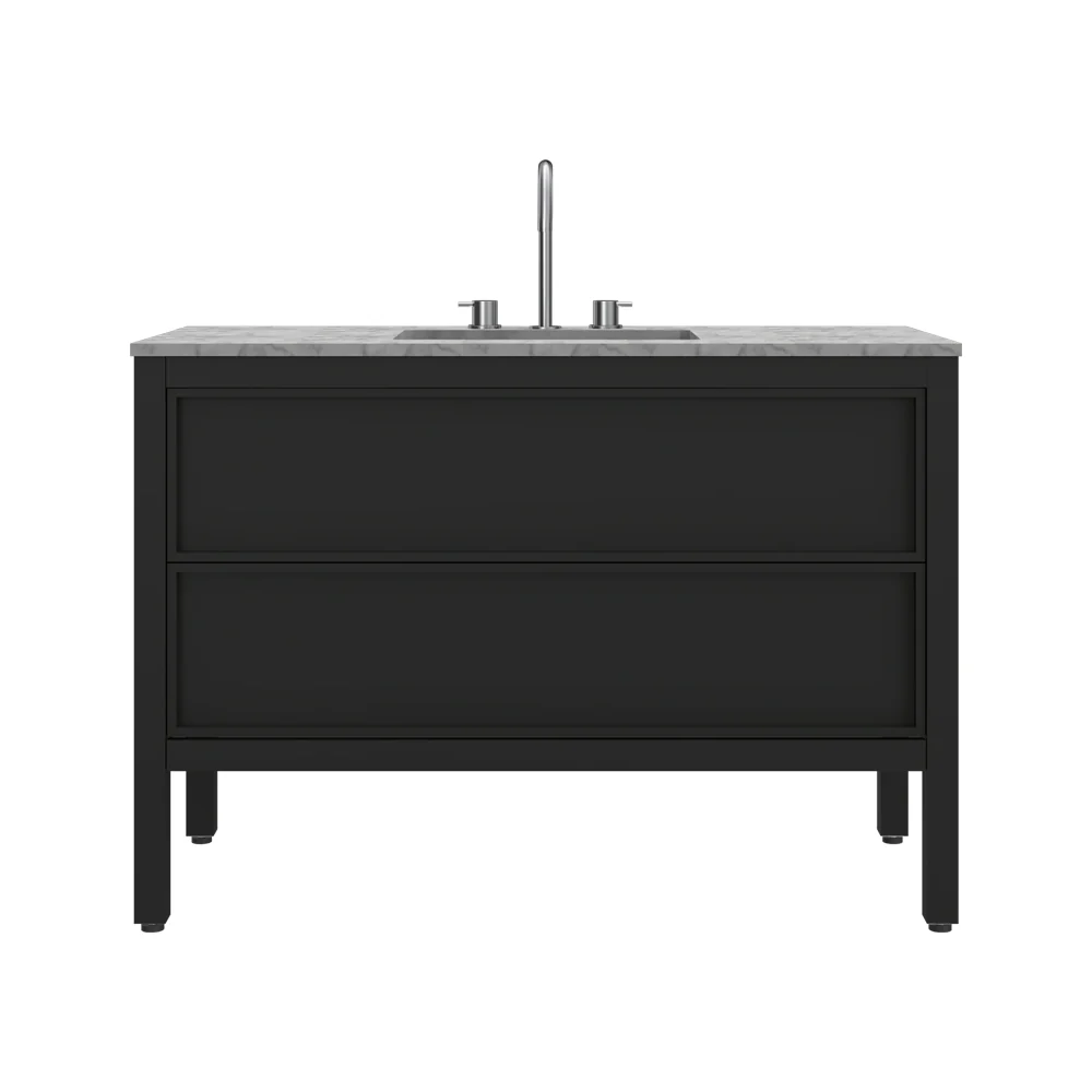Arrivo 1200 Floor Cabinet with Marble Top and Wash Basin - Image 11