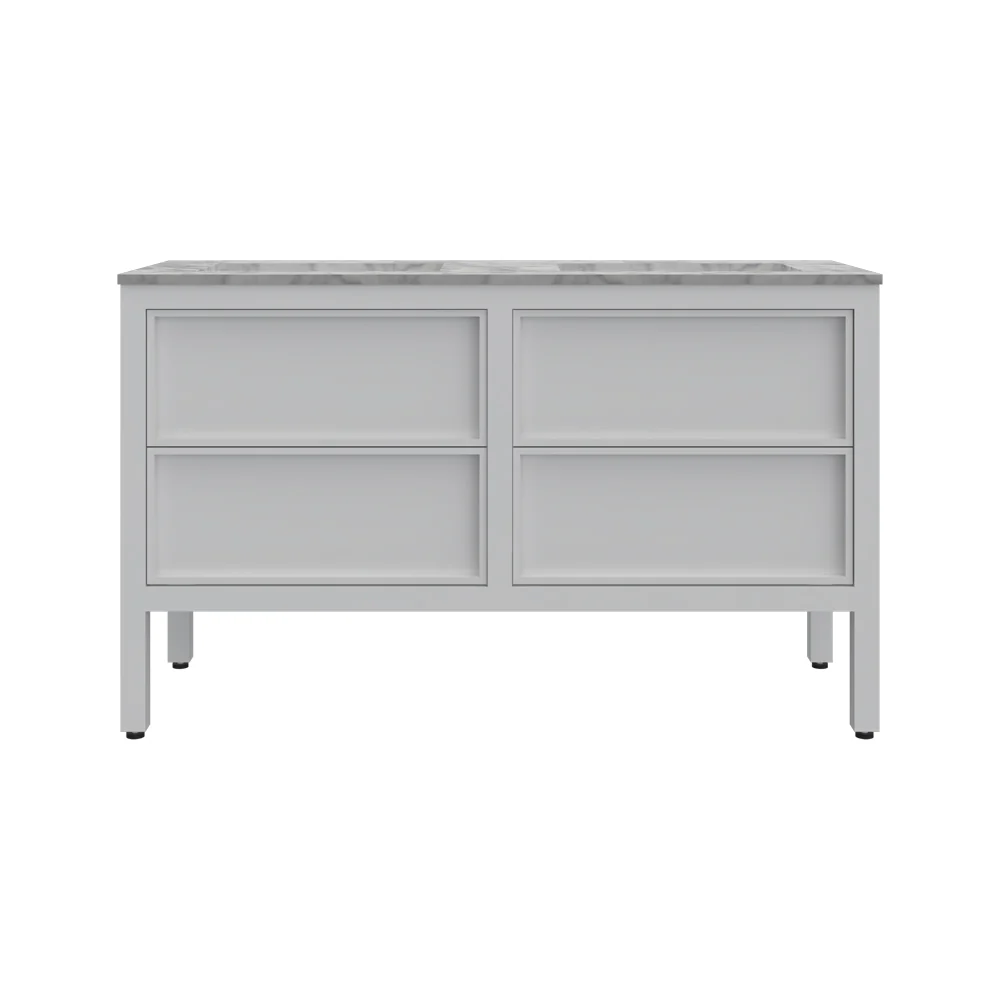 Arrivo 1400 Floor Cabinet with Marble Top and Double Wash Basin - Image 2