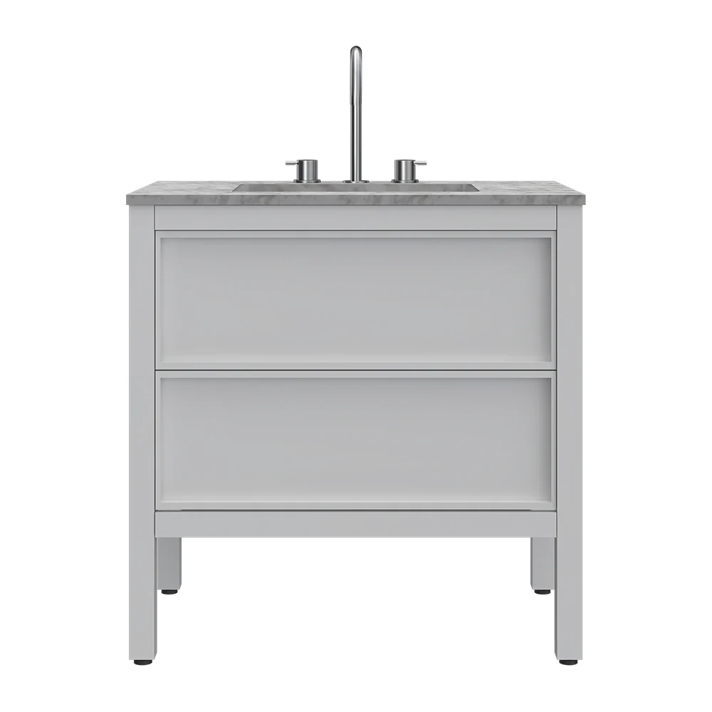 Arrivo 800 Floor Cabinet with Marble Top and Wash Basin - Image 10