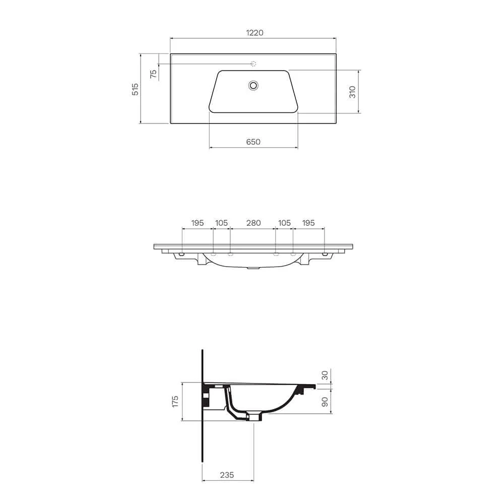 Bloom 120 Wall Basin - Image 19