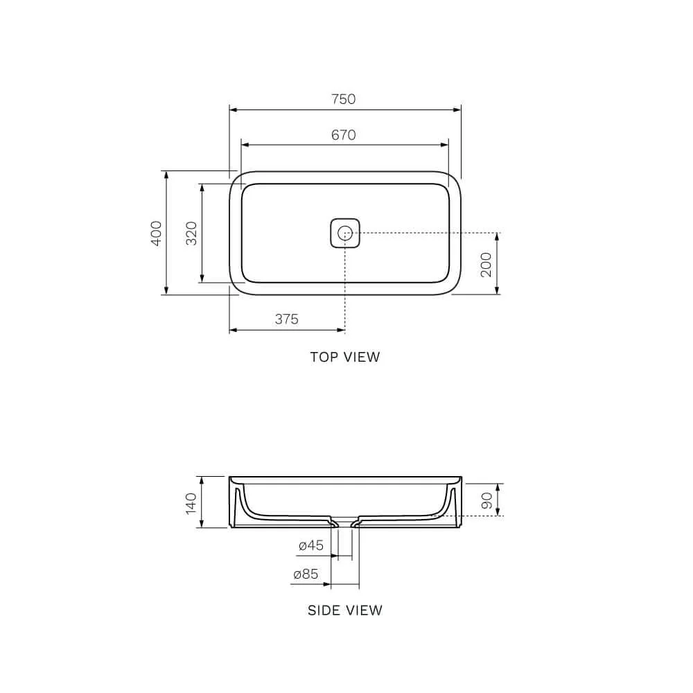 Cameo Bench Basin (75x40x14H) - Image 11