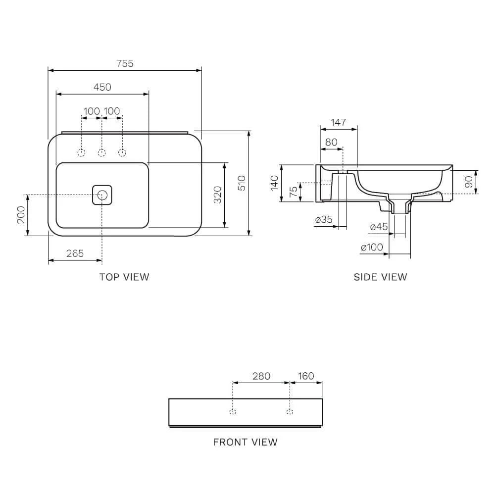 Cameo Bench Basin (75x50x14H) - Image 21