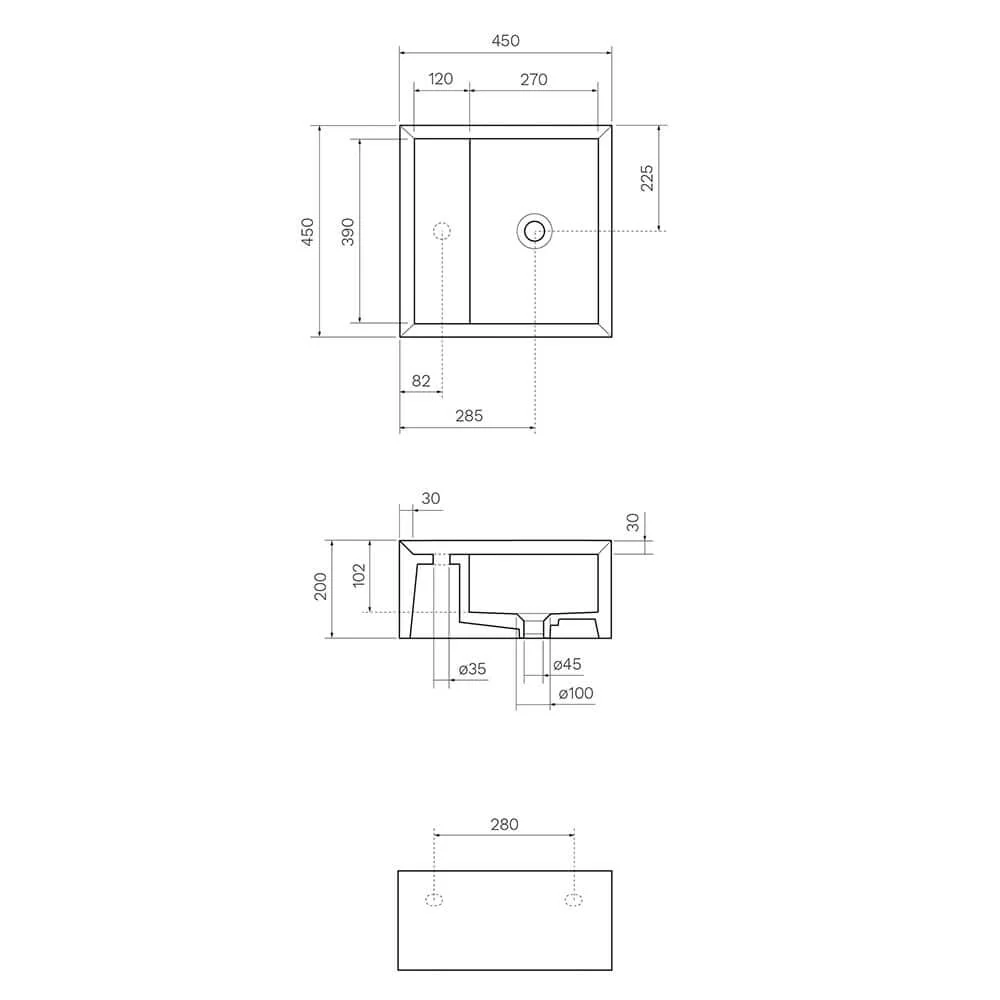 Cut Wall Basin (45x45x20H) - Image 19