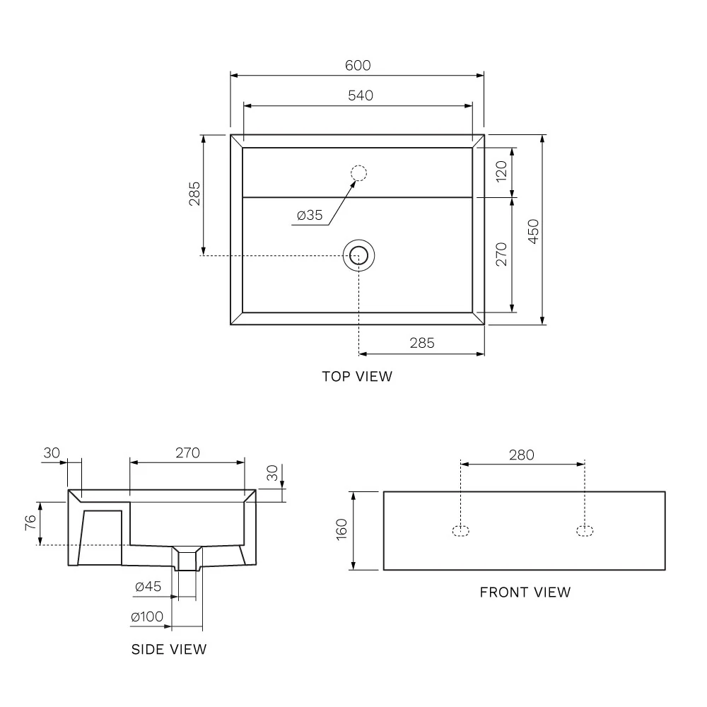 Cut Wall Basin (60x45x16H) - Image 19