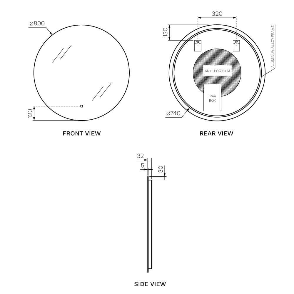 Eclipse 800 Progressive LED Mirror - Image 2