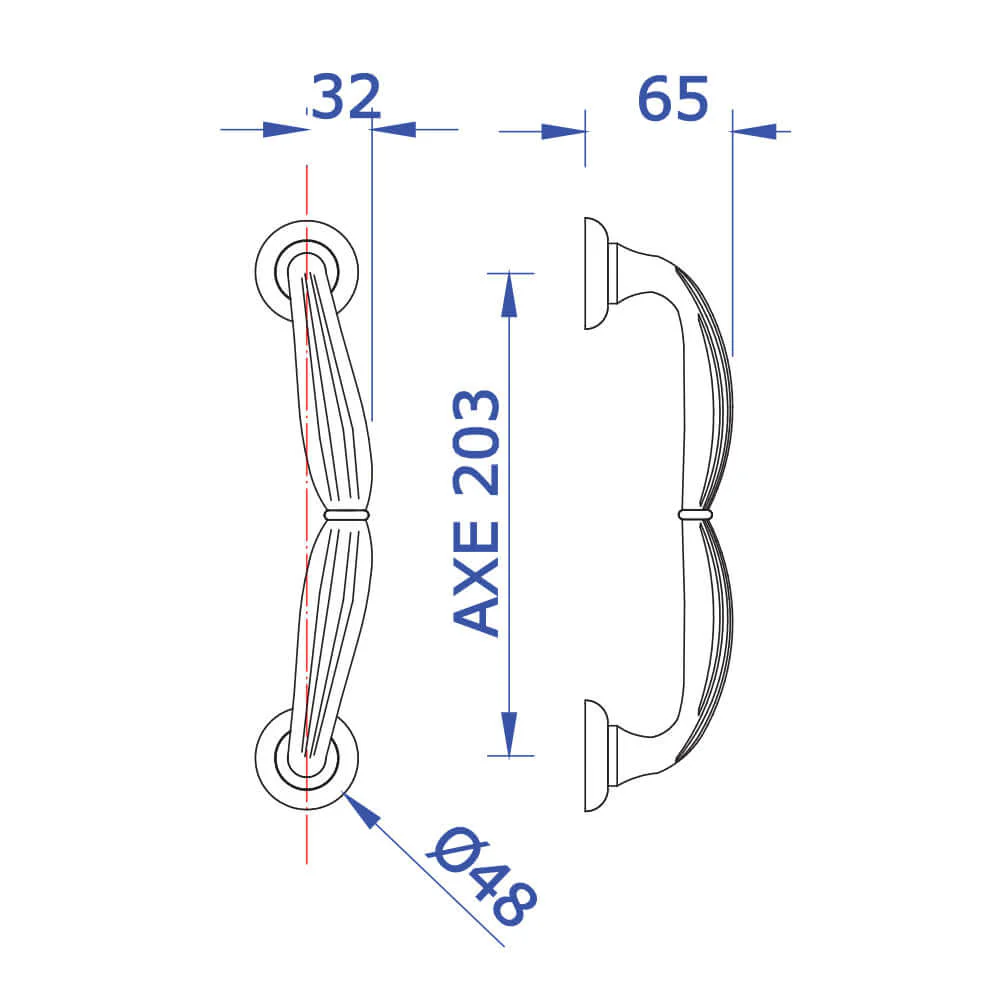 Elena Fixed Pull Handle - Image 2