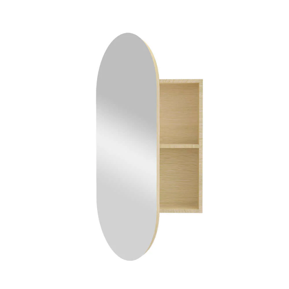 Elli 50 Oval Mirror Storage Cabinet - Image 2