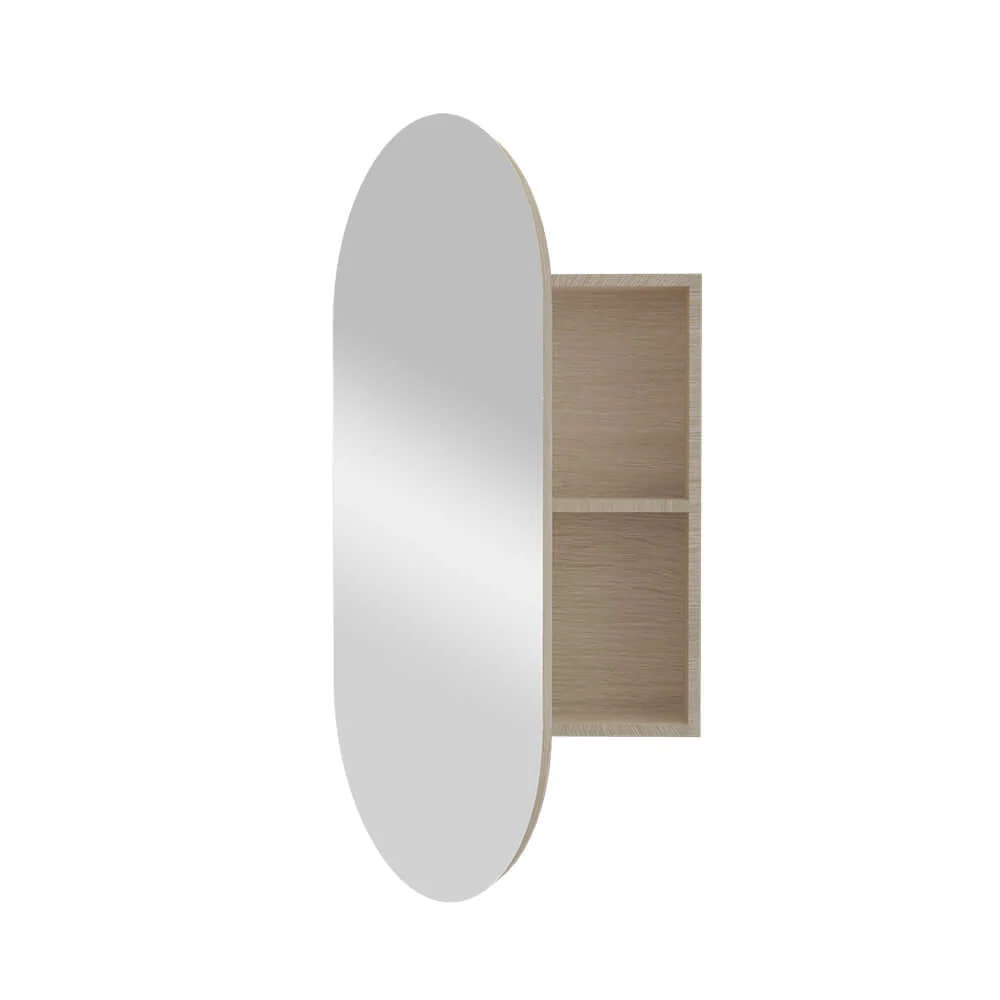 Elli 50 Oval Mirror Storage Cabinet - Image 4