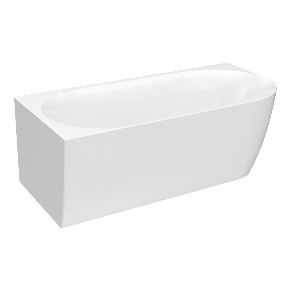 Ellisse 1700 Wall Faced Freestanding Bath (Right Hand Curve)