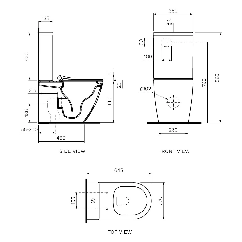 Ellisse II Ambulant Suite Rimless (Including Pressalit Seat) - Image 2