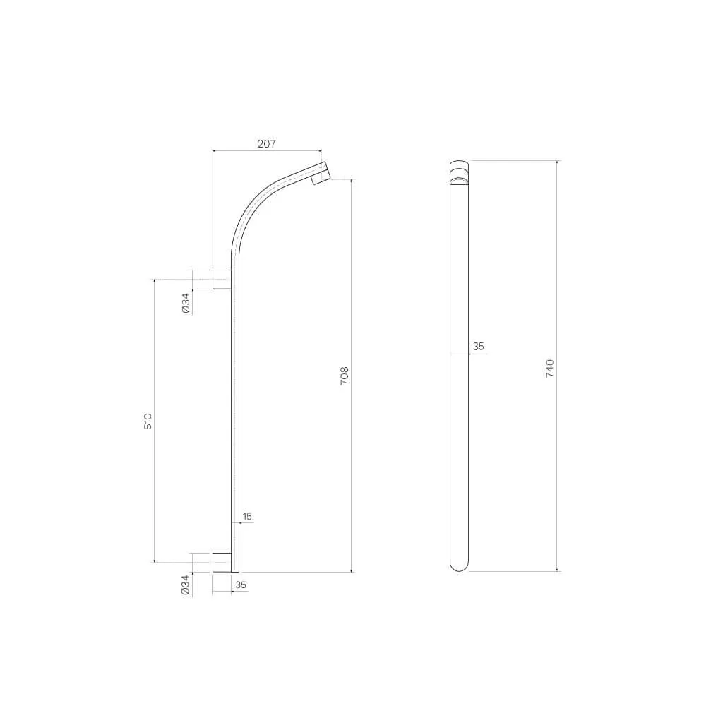 Ellisse Shower Riser & Head - Image 2