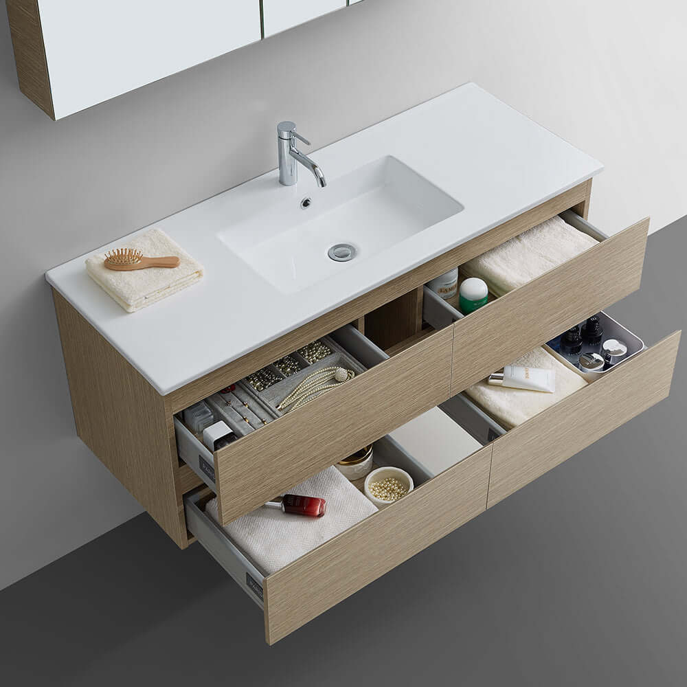 Evo 1200 Wall Cabinet with Single Basin Ceramic Top - Image 9