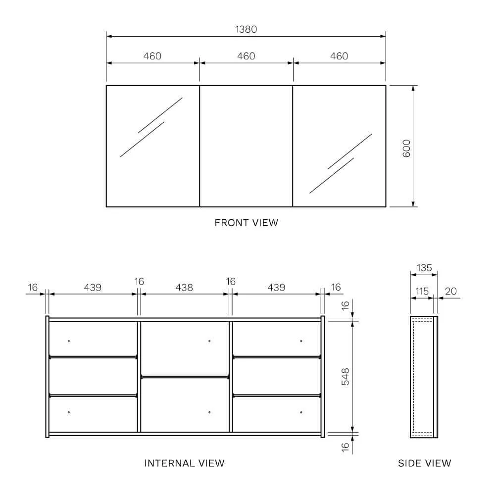 Evo 1400 Mirror Cabinet - Image 5