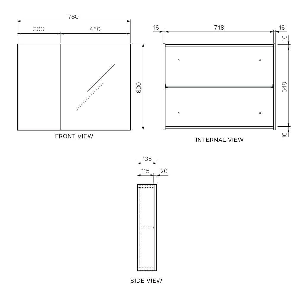 Evo 800 Mirror Cabinet - Image 6