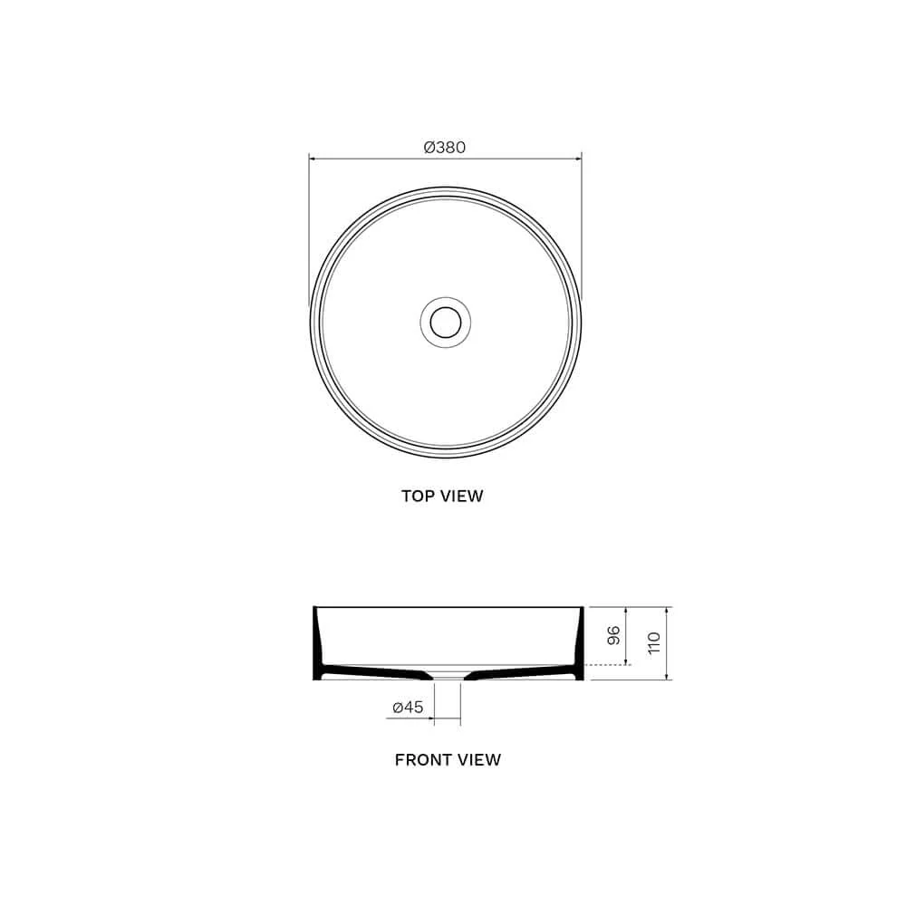 Fino Round Solid Surface 38 Wash Basin - Image 2