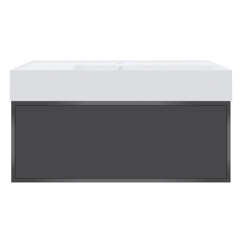Float Twenty 800 Wall Cabinet with Matt White Right Bowl Top - Image 3