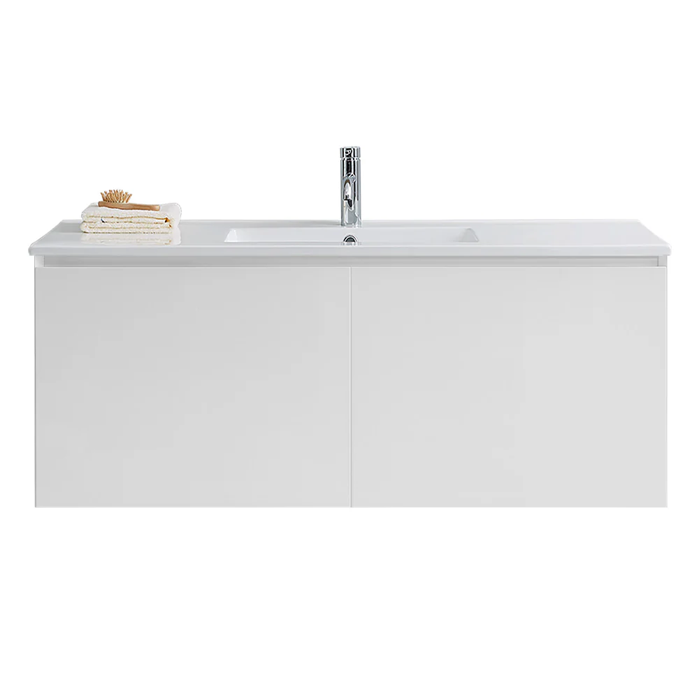 Forty Five 1200 Wall Cabinet with Single Ceramic Basin - Image 2