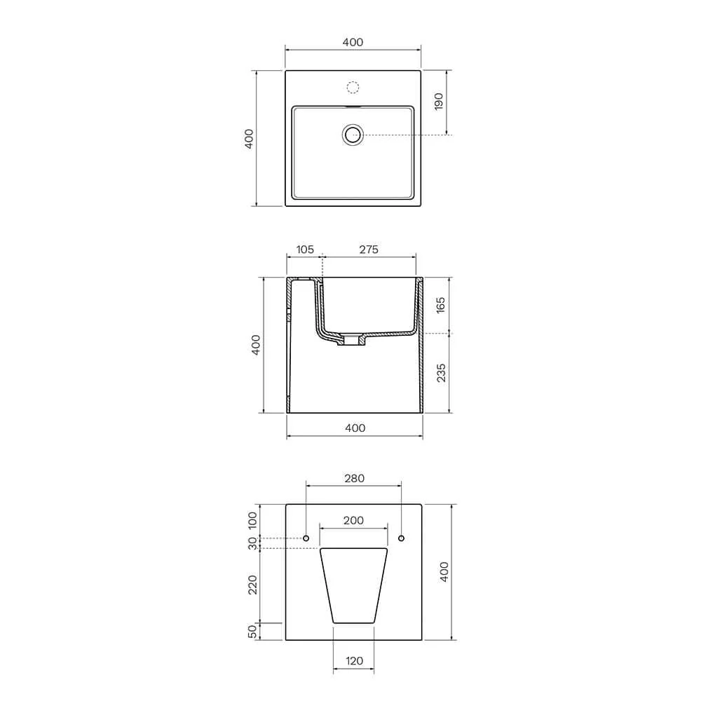 Frozen 40 Wall Basin - Image 2