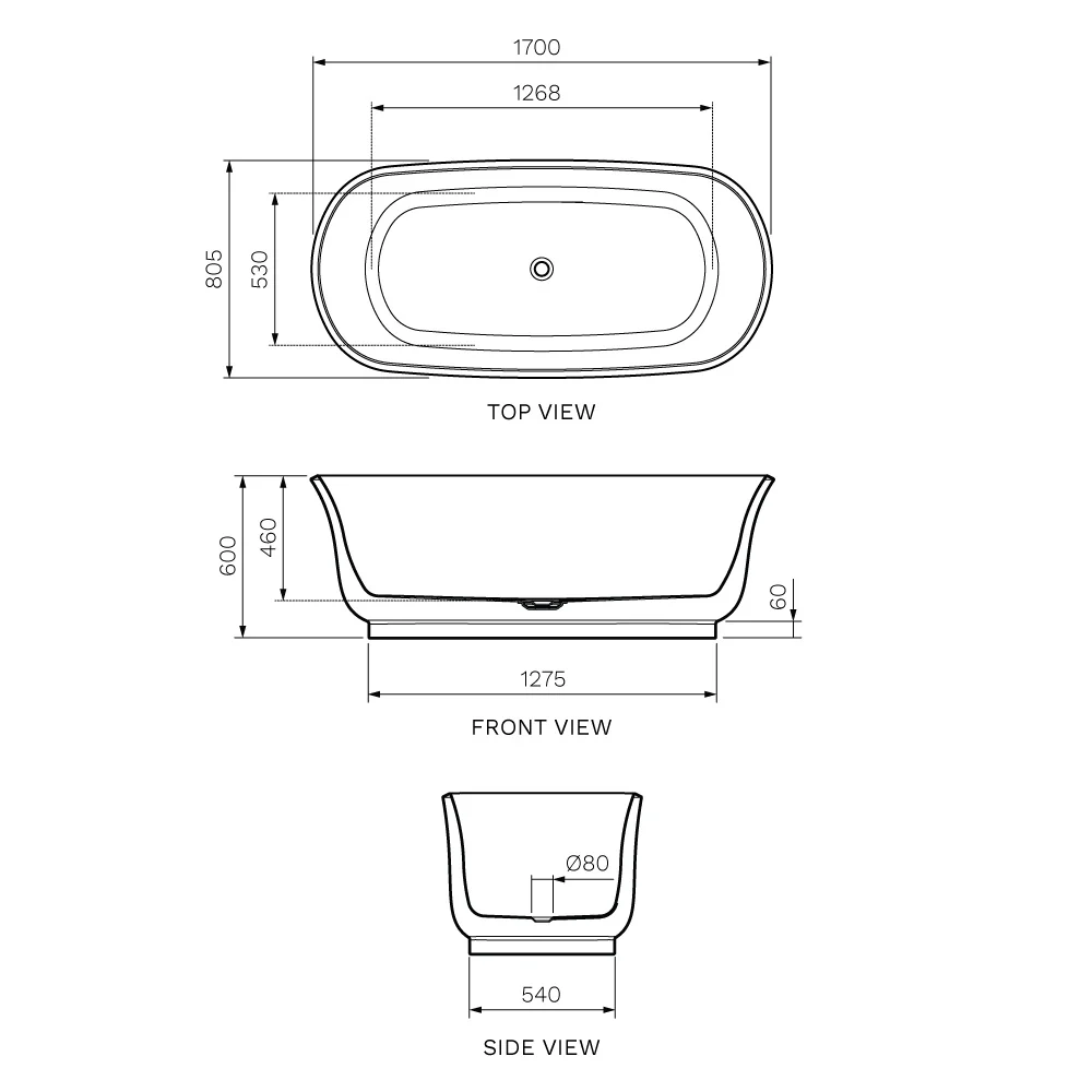 Hermitage 1700 Freestanding Bath - Image 3