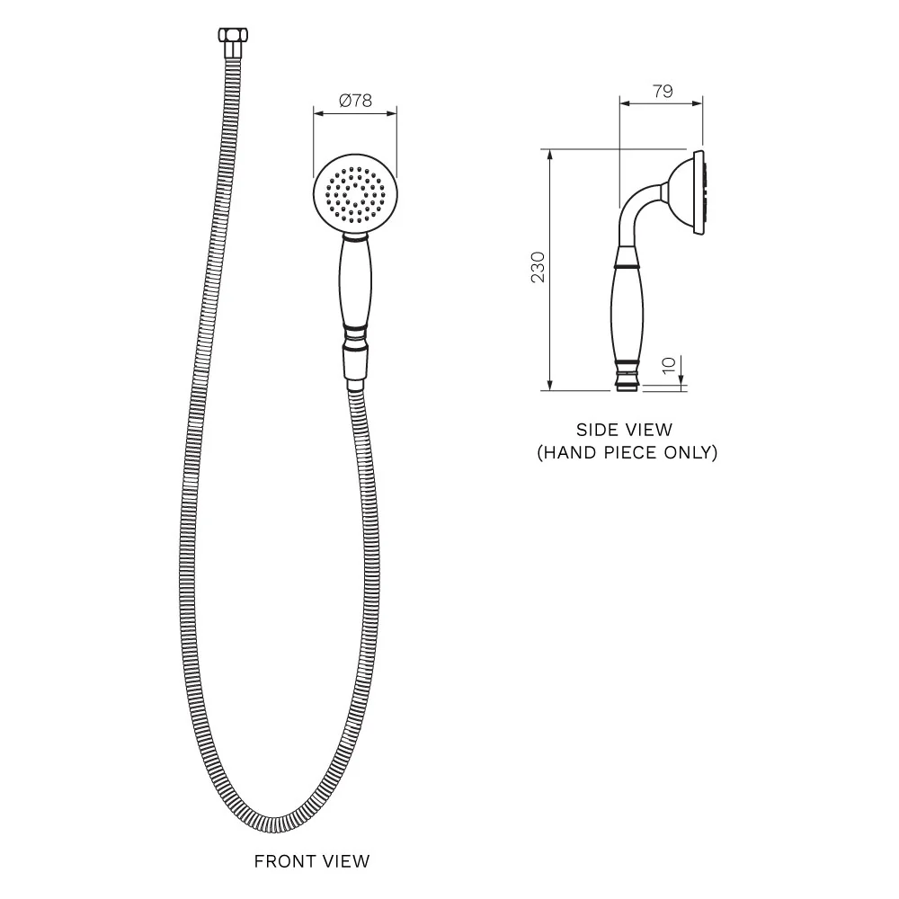 Hermitage Hand Shower with Hose - Image 4