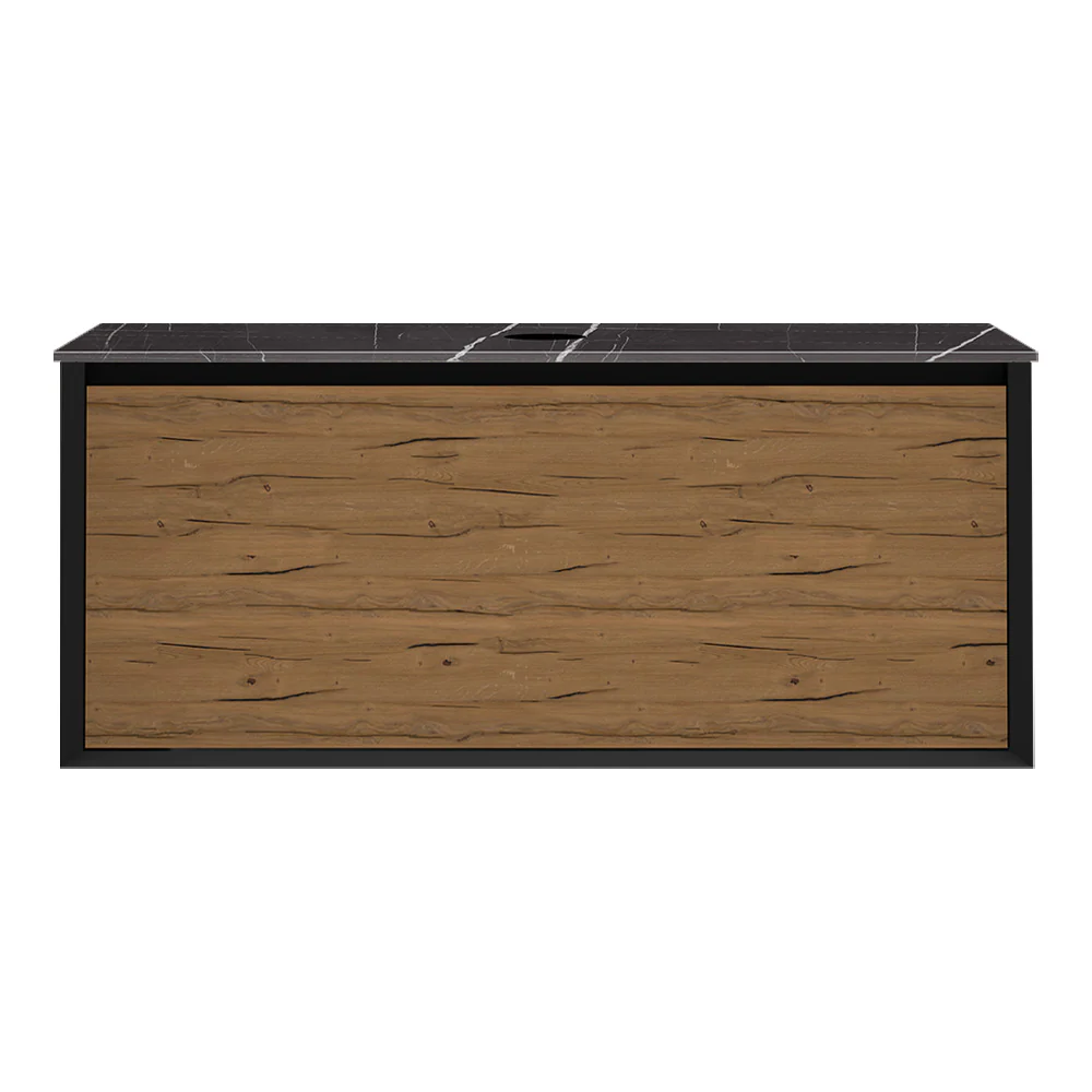 IKS 1200 Wall Cabinet LV2 Matt Black with Porcelain Top - Image 2