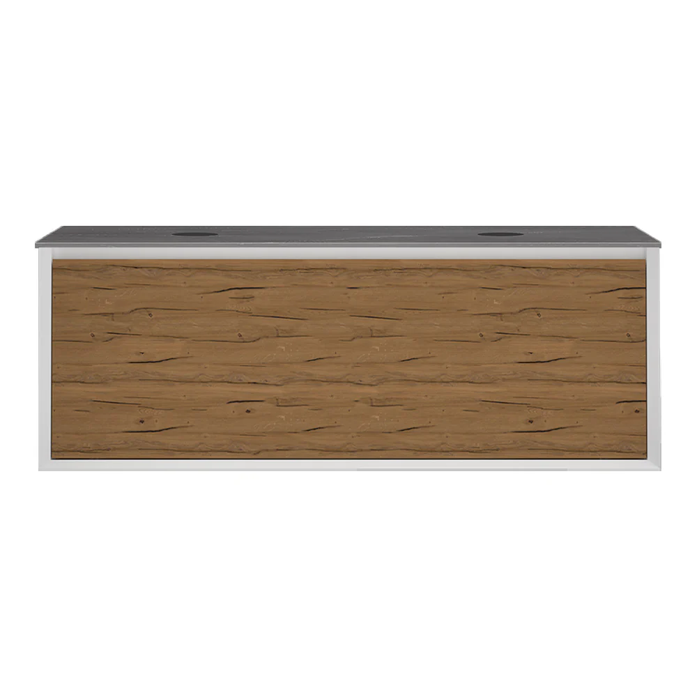 IKS 1400 Wall Cabinet LV2 Matt White with Porcelain Top - Image 4