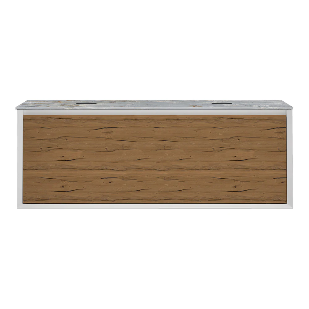 IKS 1400 Wall Cabinet LV2 Matt White with Porcelain Top - Image 6