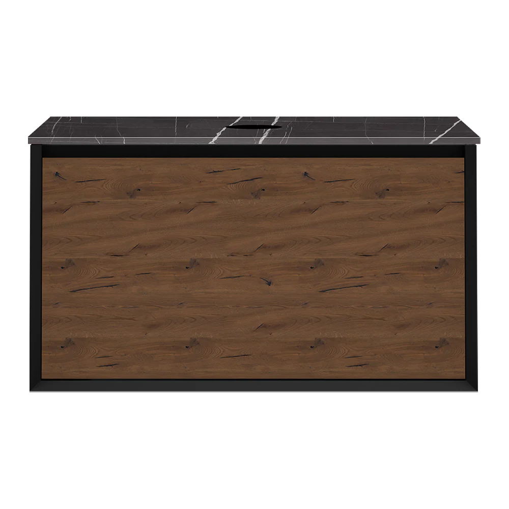 IKS 900 Wall Cabinet W5 Matt Black with Porcelain Top - Image 2