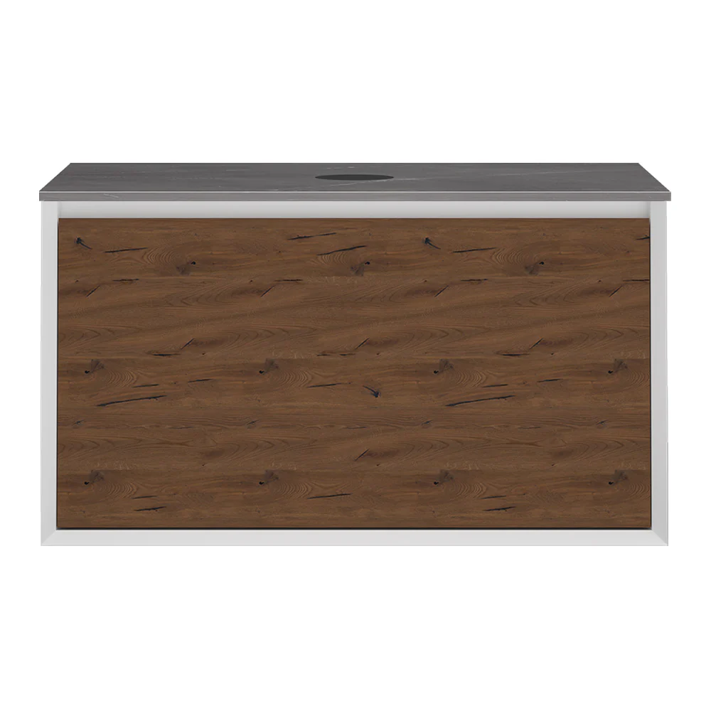 IKS 900 Wall Cabinet W5 Matt White with Porcelain Top - Image 4