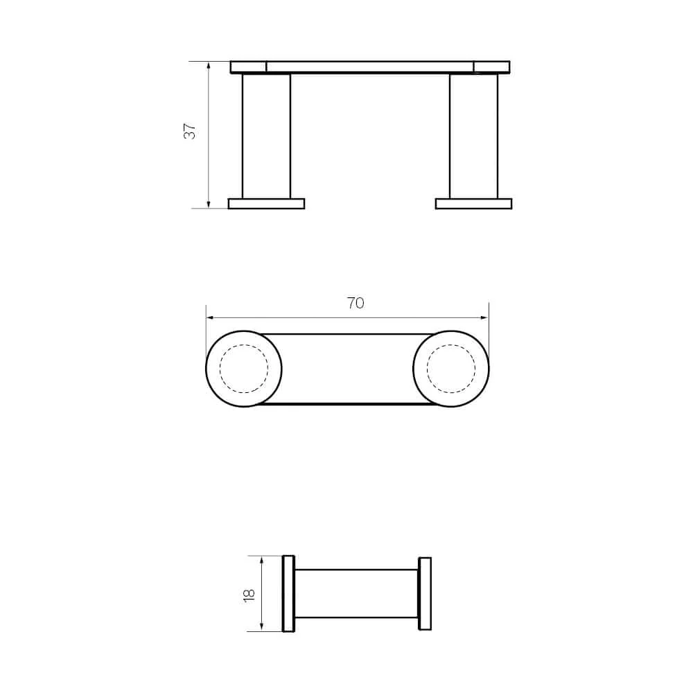 L'Hotel Double Robe Hook Chrome - Image 2