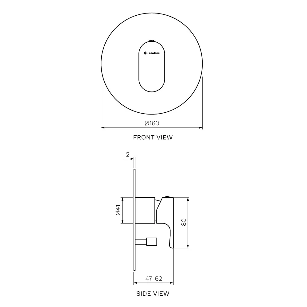 Linfa II Wall Diverter Mixer - Image 3