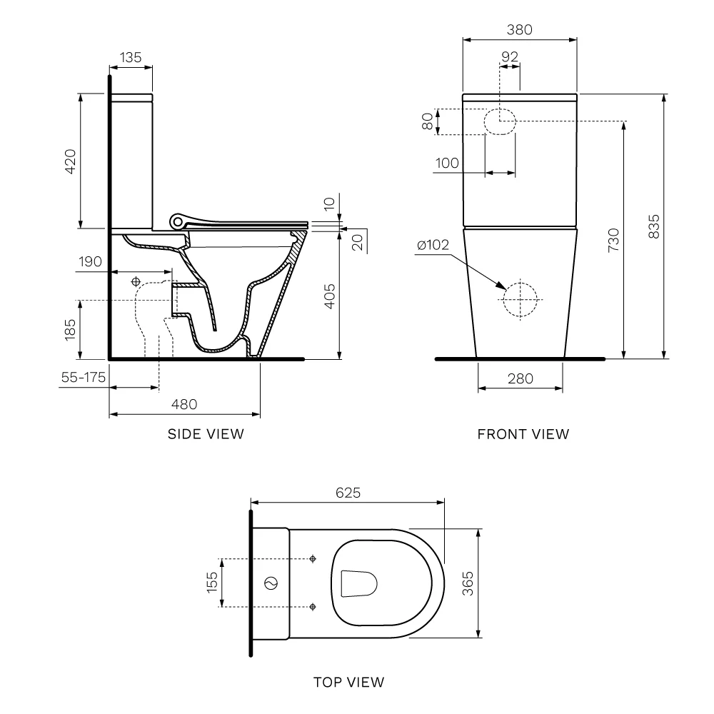 Linfa Wall Faced Suite Rimless (including Pressalit Seat) - Image 2