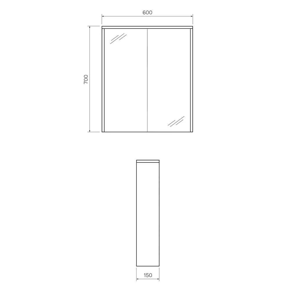 Look 600 Mirror Cabinet - Image 2