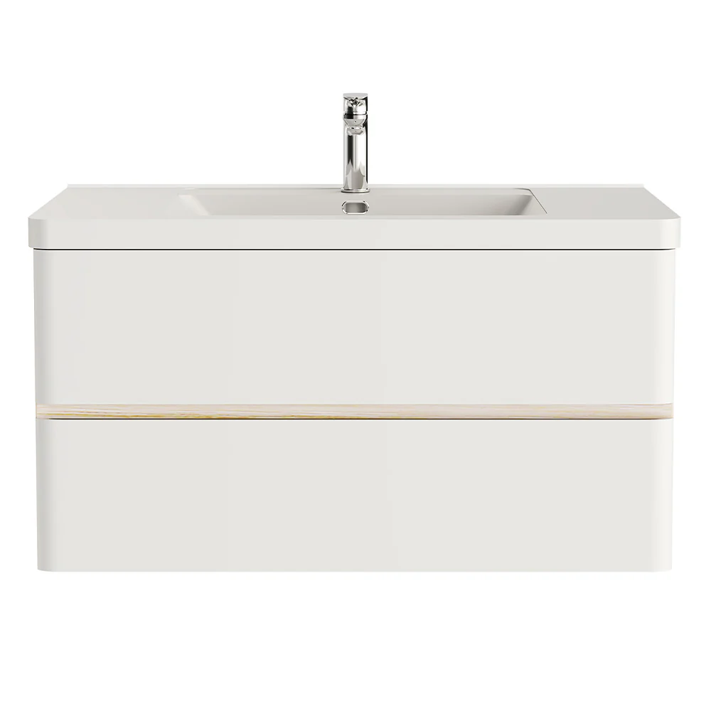 Lotus Ash 1000 Wall Cabinet with Resin Top