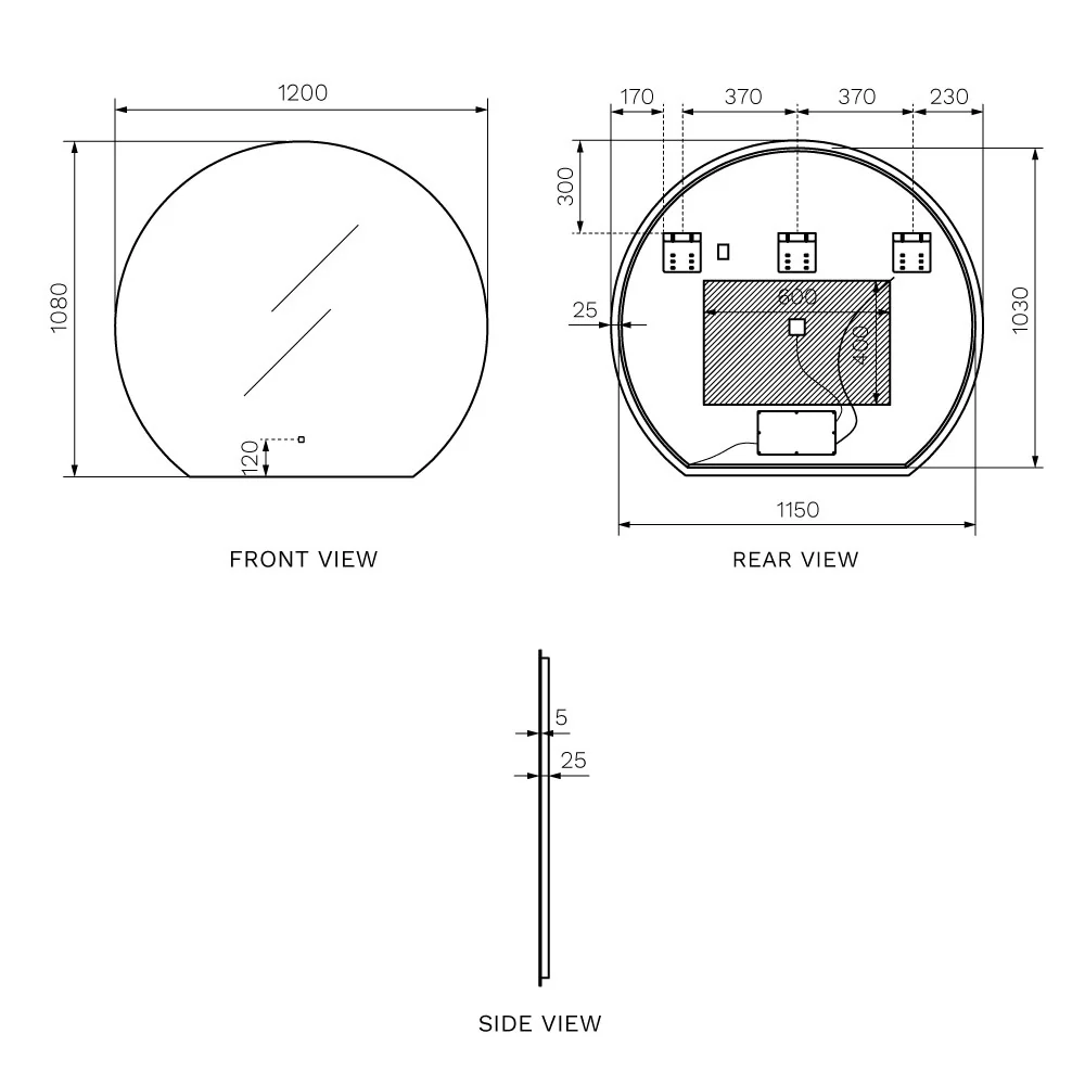 Mezza Luna 1200 Progressive LED Mirror - Image 2