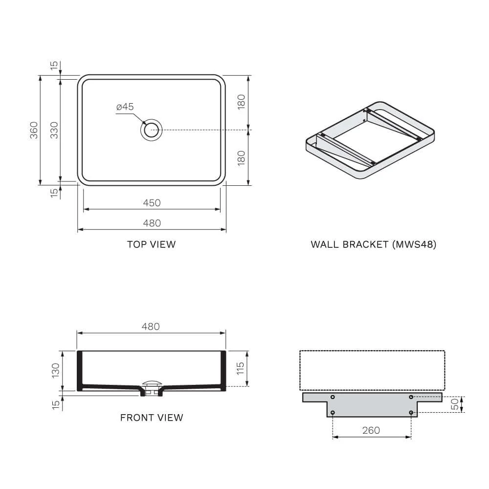 Miniwash 48 Bench Basin - Image 2
