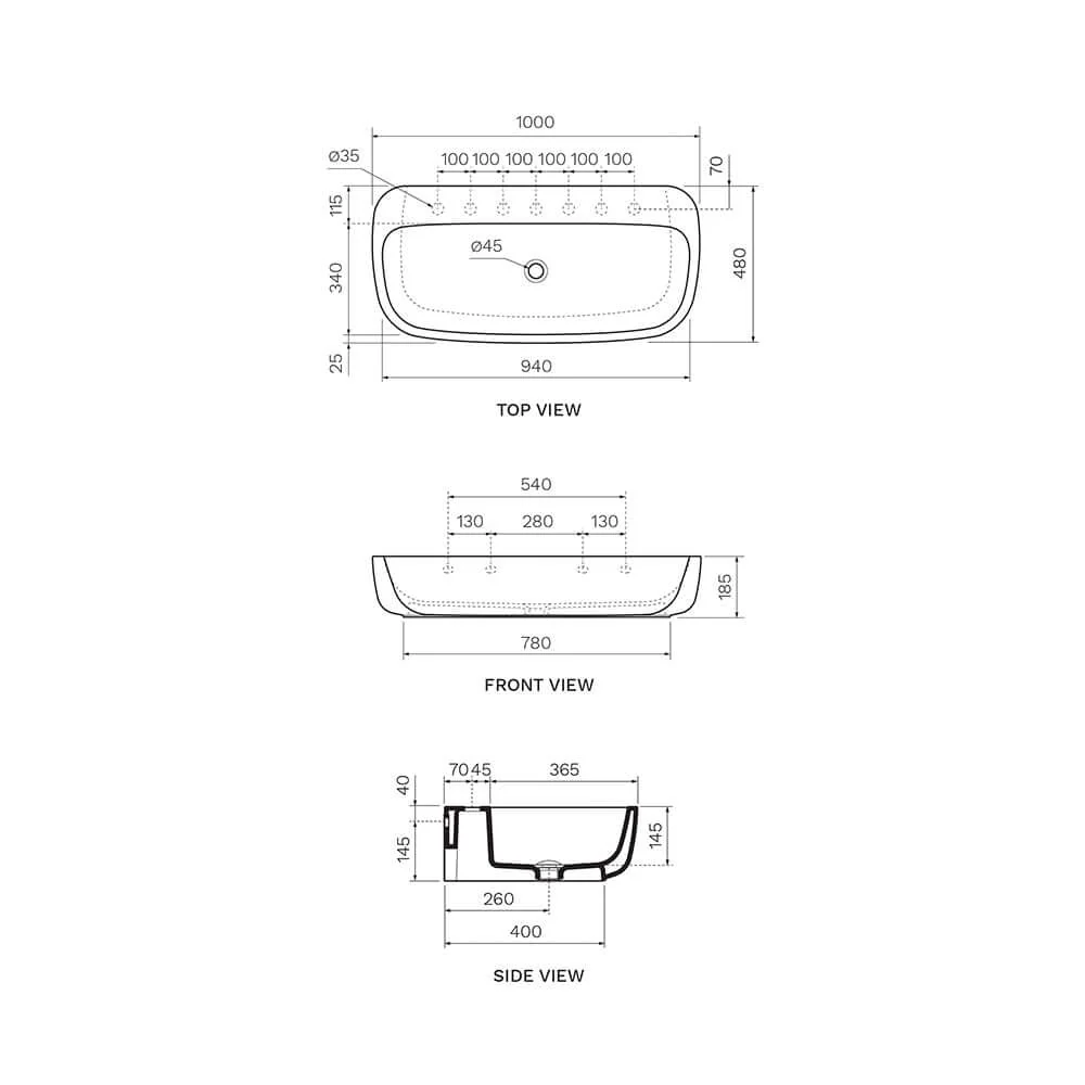 Mono 100 Wall Basin - Image 3