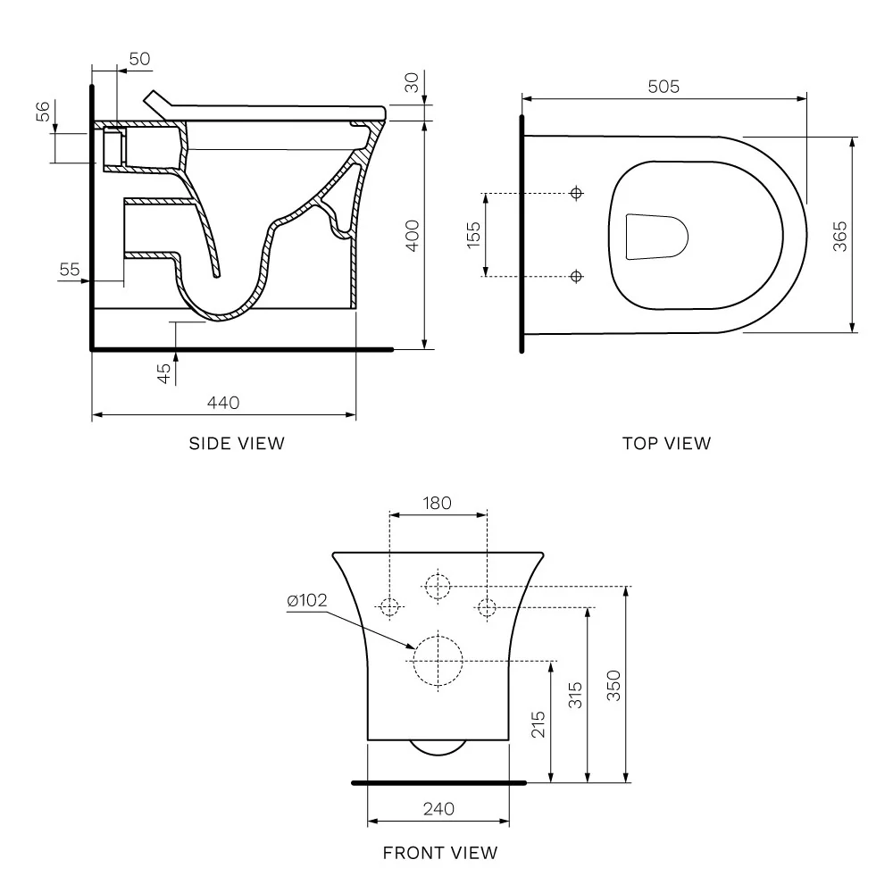 Play II Wall Hung Pan Rimless (including Soft Close Seat) - Image 2