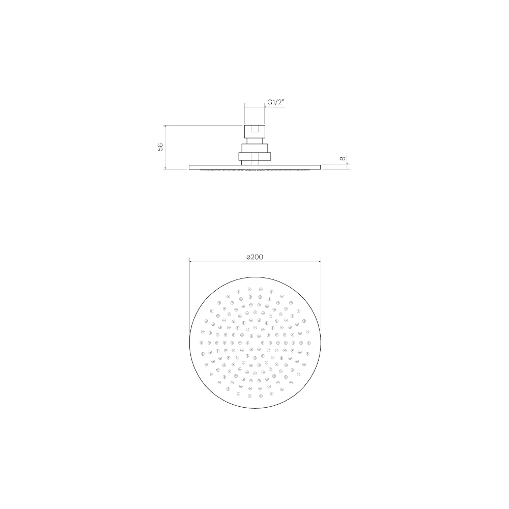 Play Round Shower Head 200mm (Brass) - Image 7