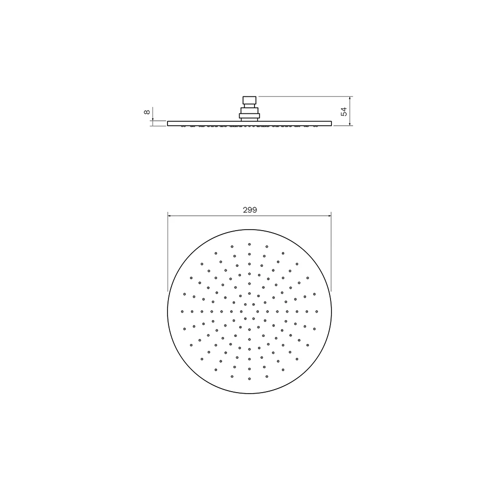 Play Round Shower Head 300mm (ABS) - Image 6