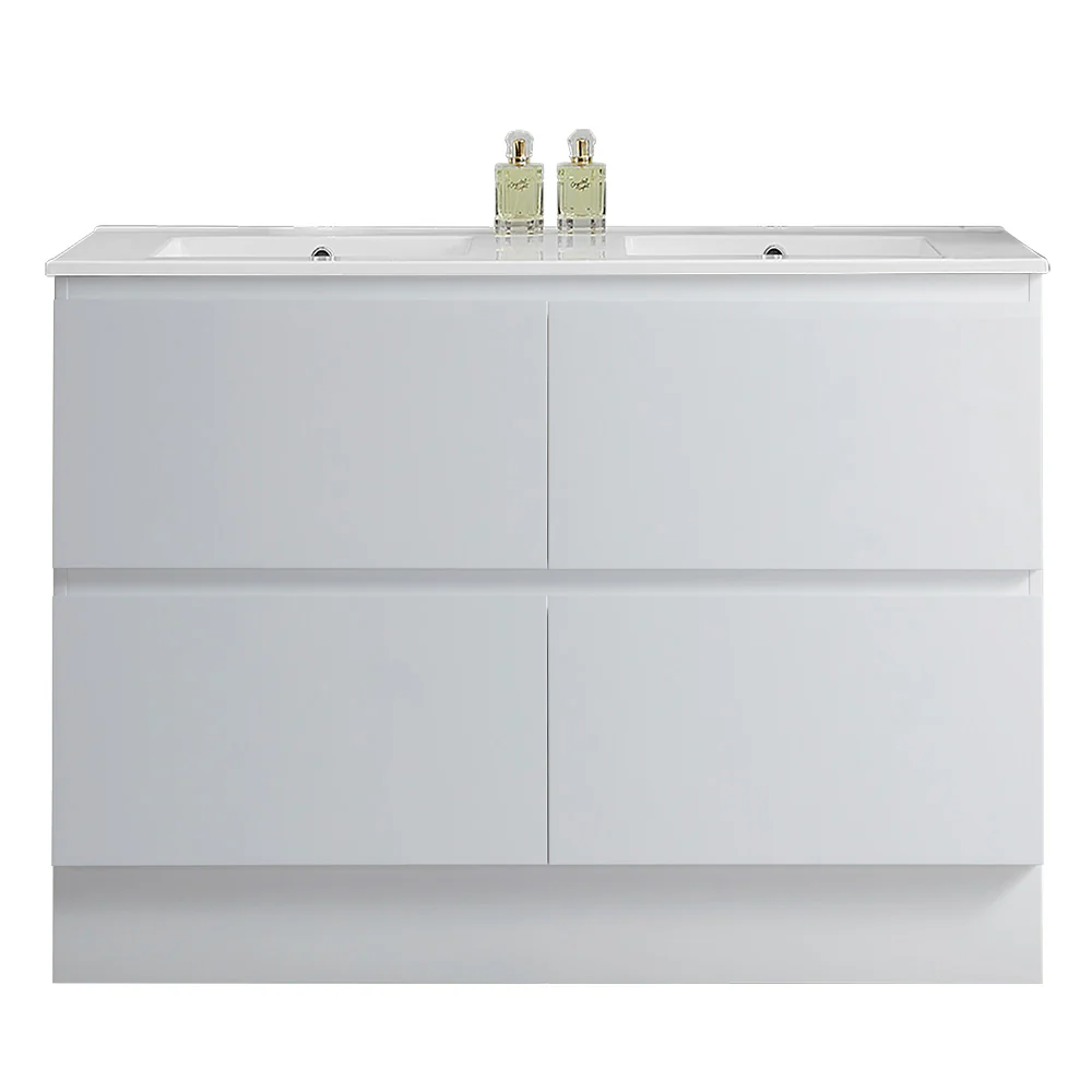 Pure Bianco 1200 Floor Cabinet with Double Ceramic Top