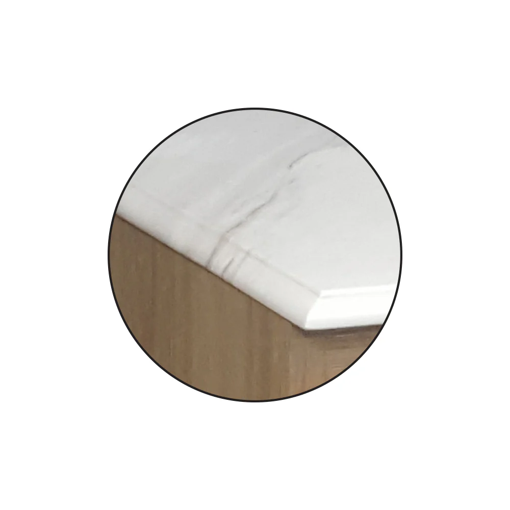 Pure Bianco 1200 Wall Cabinet with Single Jazz Bianco Marble Top O'gee Edge - Image 2