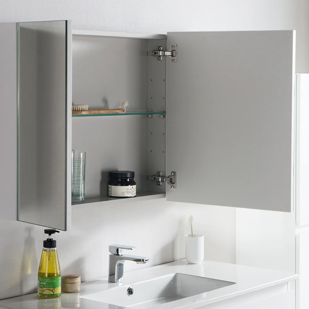 Pure Bianco 800 Mirror Cabinet - Image 2