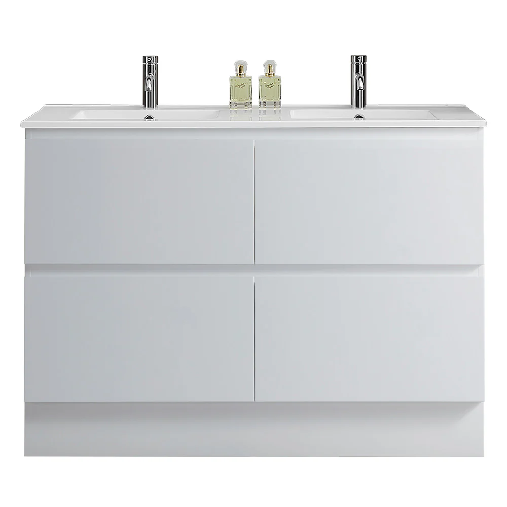 Pure Bianco II 1200 Floor Cabinet with Double Ceramic Top - Image 2