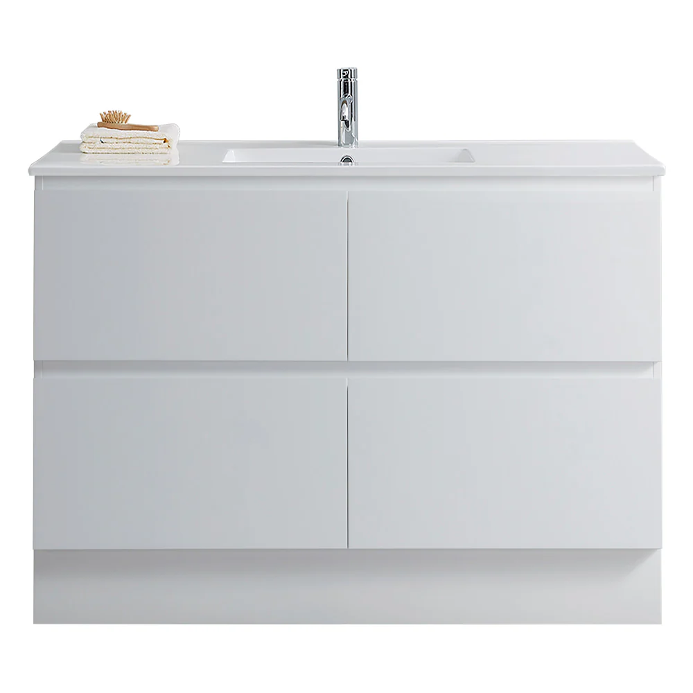 Pure Bianco II 1200 Floor Cabinet with Single Ceramic Top - Image 2